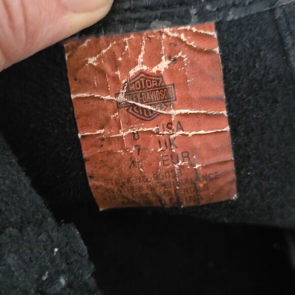 Harley Davidson Men's Motorcycle Boots Riding Zip Up Size 8 Black - Picture 7 of 10